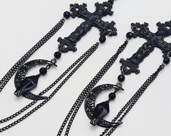 Long Nocturnal Gothic Earrings