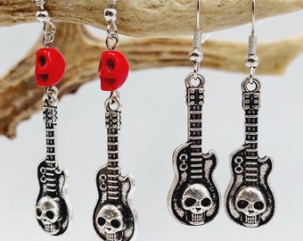 Guitar Skull Earrings (2 Styles)