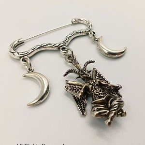 Baphomet Broche / Pin - occult left hand path seal of baphomet sigil of baphomet satanic goat of mendes gift luciferian