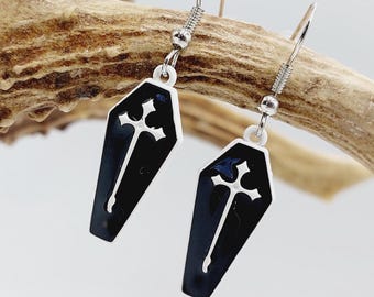 Black & White Coffin Earrings (2 Styles)