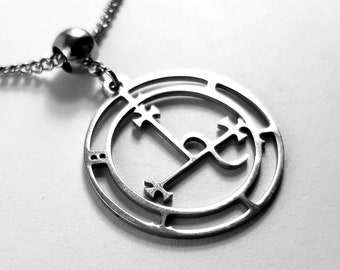 Sigil Of Lilith Stainless Steel Pendant (2 Size Options)