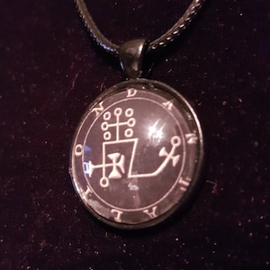 Sigil of Dantalion Necklace - occult left hand path goetia demon demonic goth gothic sigil demonolatry seal altar ritual invocation spell