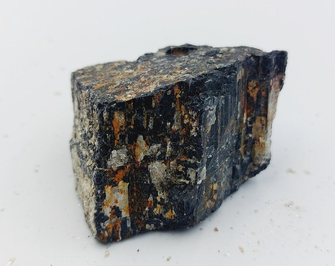 Raw Black Tourmaline with Pyrite Crystals