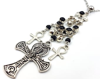 Onyx Egyptian Ankh Necklace