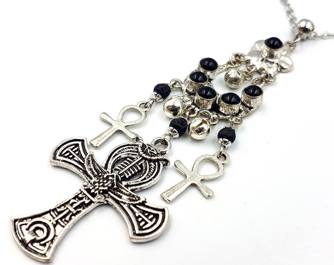 Onyx Egyptian Ankh Necklace