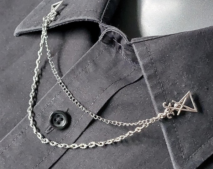 Luciferian Collar Chain Pin