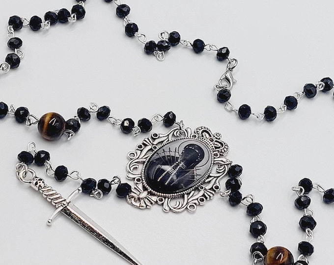 Lady of Sorrows Rosary Style Necklace