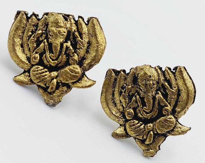 Ganesha Lotus Earstuds