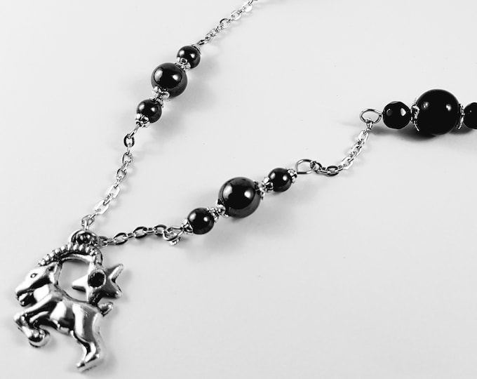Capricorn Gemstone Zodiac Necklace