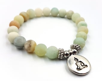 Budha Charm Amzonite Bracelet