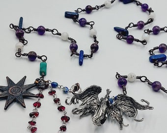 Inanna Crystal Rosary Necklace / Prayercord
