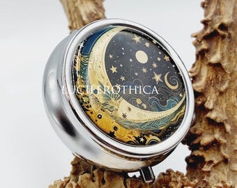 Crescent Moon Witchy Pill Box