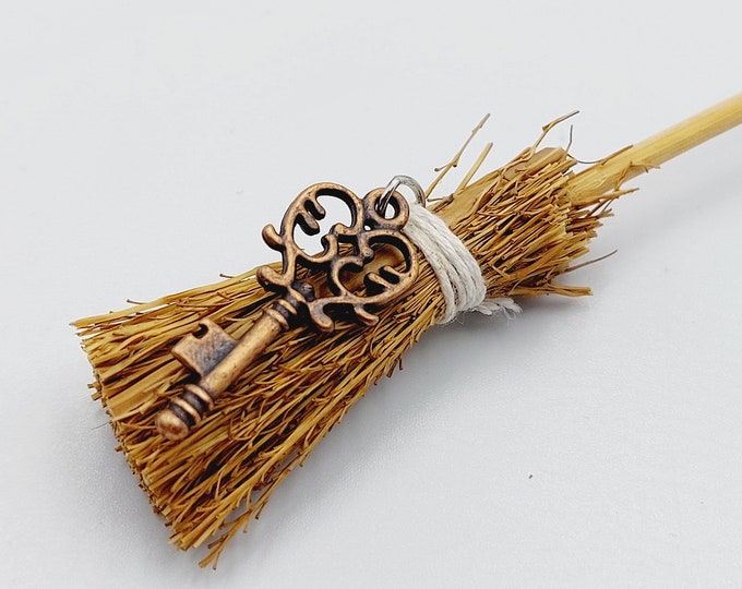 Mini Altar Besom with Hekate's Key Charm