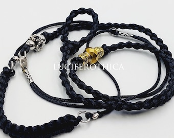 Glossy Black Classy Braided Showlead (60cm Max Neck diameter)