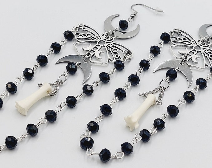 As Above, So Below Earrings with Coyote Bones
