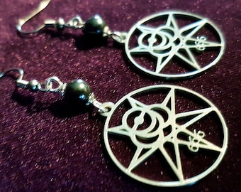 OTO - Ordo Templi Orientis | Mark of the Beast Earrings (Stainless Steel)