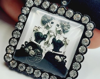 Gothic Romantic Skeleton Lady Choker