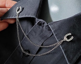 Horseshoe Collar Chain Pin