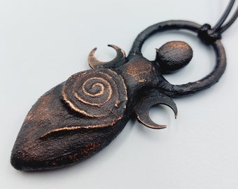 Moongoddess Necklace (Electroformed Copper)