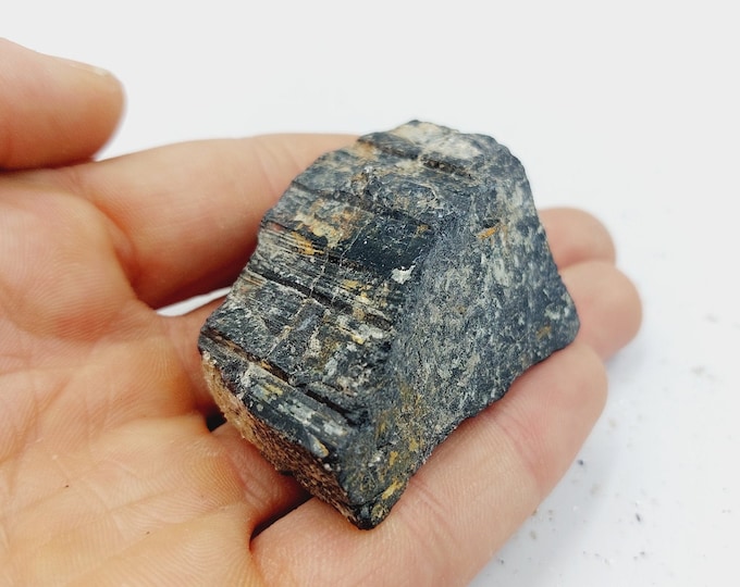 Raw Black Tourmaline with Pyrite Crystals