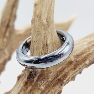 Terahertz Ring - US Size 8 - 9 - 11.5 Terahertz gemstone elegant shiny simplicity jewelry gothic healing energy vibe silver stone goth gift