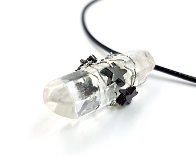Crystal Quartz Star Pendant (Wire Wrapped)