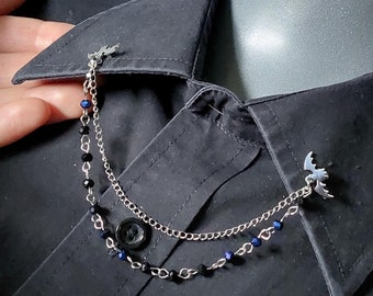 Mini Bat Collar Chain Pin
