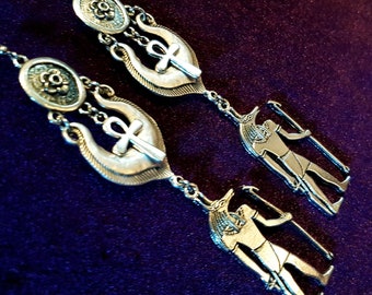 Anubis Ankh Earrings