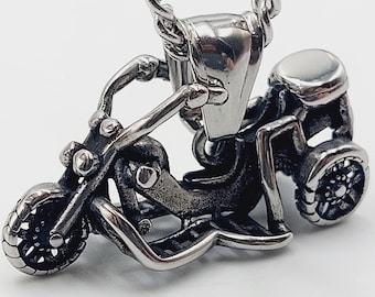 Trike Pendant - 3 Wheel Motorcycle Necklace (Triker Biker Necklace)