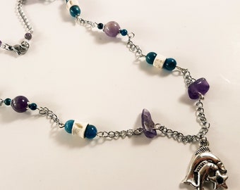 Pisces Gemstone Zodiac Necklace