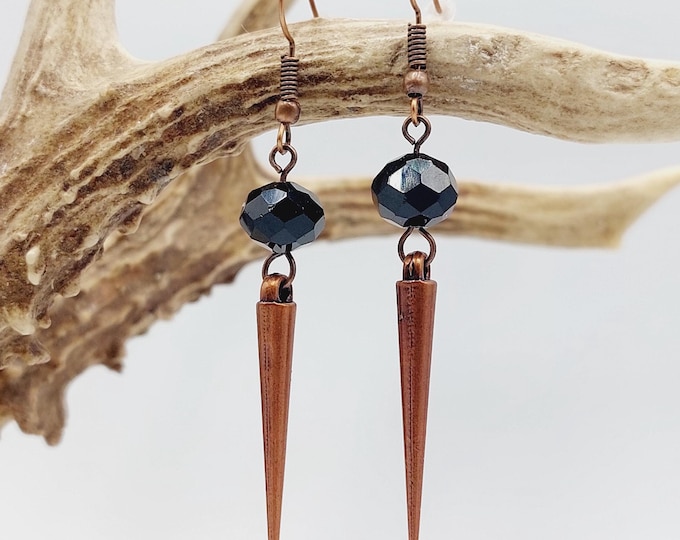 Single Spike Earrings (Copper Tone)