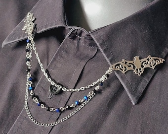 Bat Collar Chain Pin