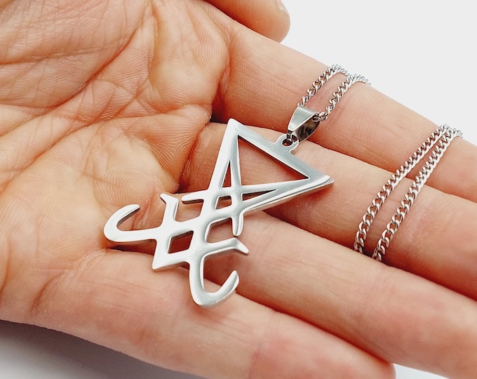 Stainless Steel Sigil of Lucifer Pendant