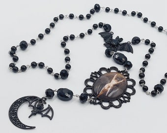 Lilith Queen of The Night Rosary Necklace