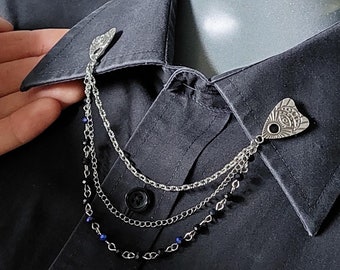 Ouija Planchette Collar Chain Pin