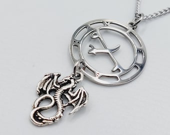 Sigil of Leviathan Dragon Pendant (Stainless Steel)