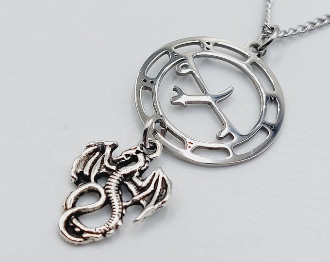 Sigil of Leviathan Dragon Pendant (Stainless Steel)