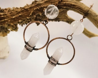 Crystal Quartz Frequency Earrings