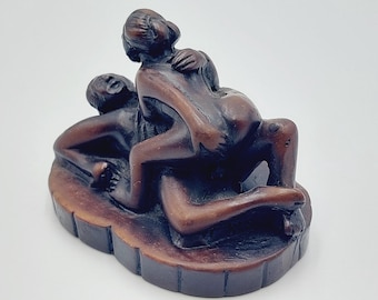 Vintage Erotic Netsuke Figurine (Japanese Sexual Couple Scene)