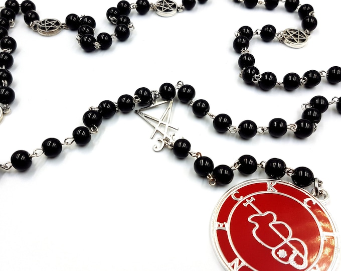 Clauneck Rosary Necklace - Occult Medalliondemon wealth money riches solomon syrach cash income magick pendant money spell ritual gift