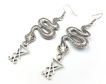 Luciferian Serpent Earrings