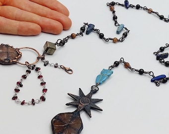 Inanna Crystal Rosary Necklace / Prayercord