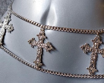 Victorian Cross Hip Chain Belt