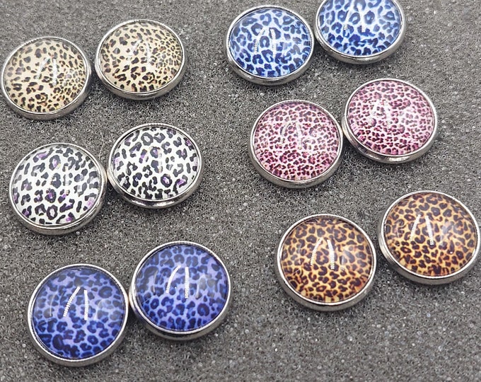 Retro Leopard Earstuds (6 Different Tone Styles)