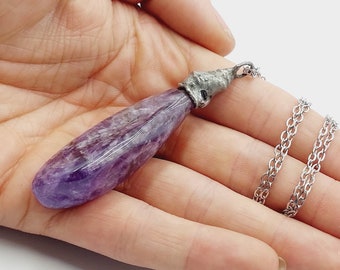 Amethyst Crystal Pendant (Soldered)