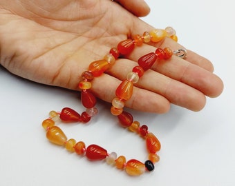 Carnelian Crystal Necklace