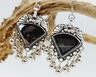 Darkened Mirror Boho Earrings