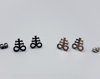 Mini Satanic Cross Earstuds (2 Colours)