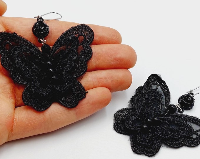 Dark Night Butterfly Earrings