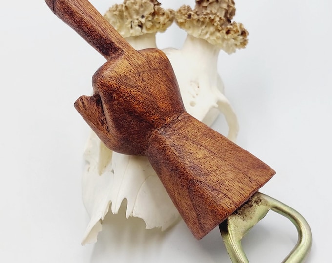 Wooden Middle Finger Bottle Opener